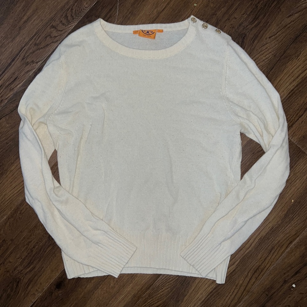 Large Tory Burch cream sweater